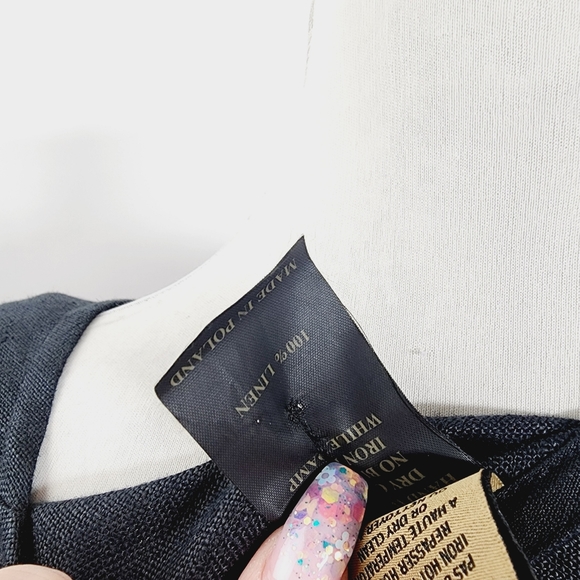 Chrzaszcz medium linen top made in poland - Picture 4 of 4